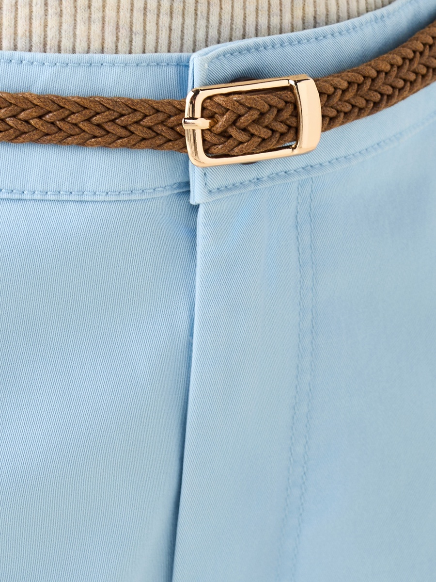 Relaxed Fit High Waist Chino Pants