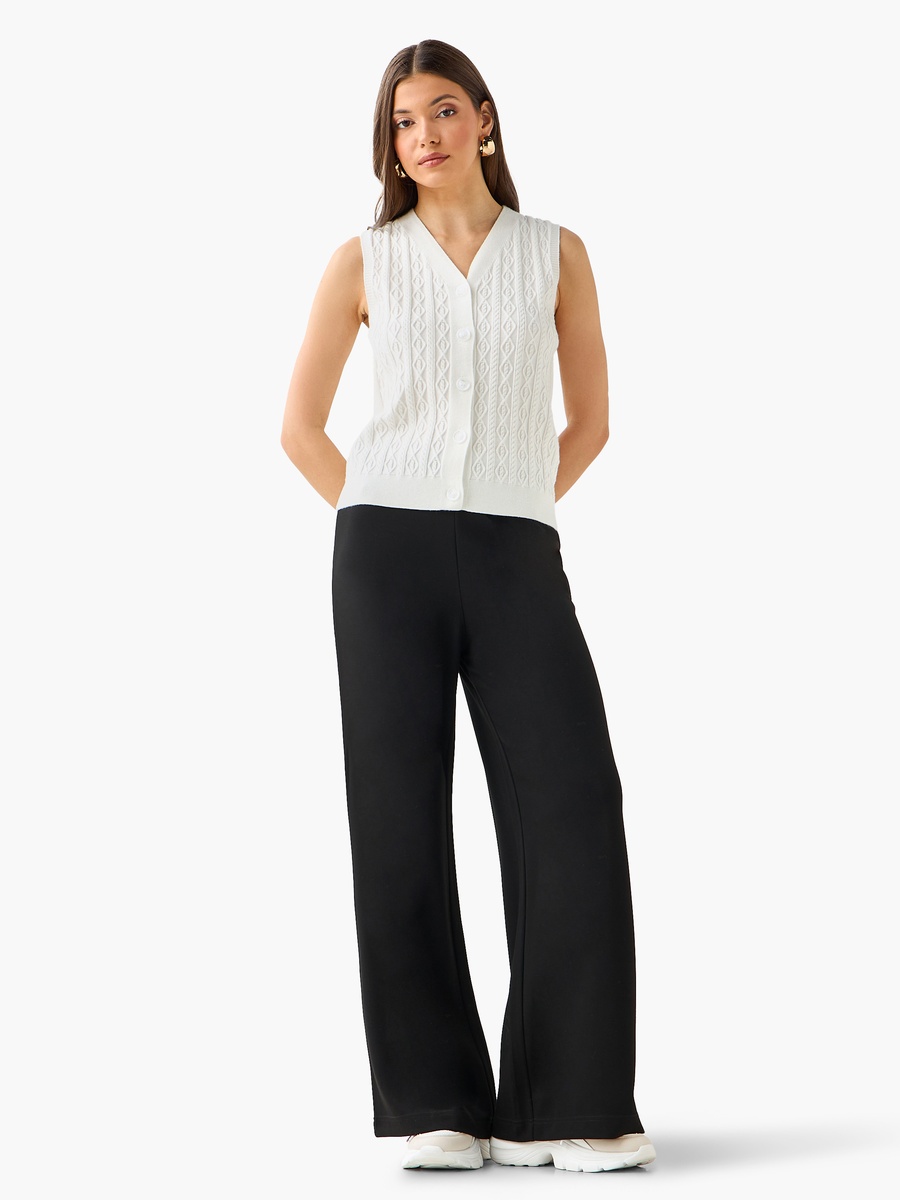 Flexi Waist Modal Blend Wide Leg Pants