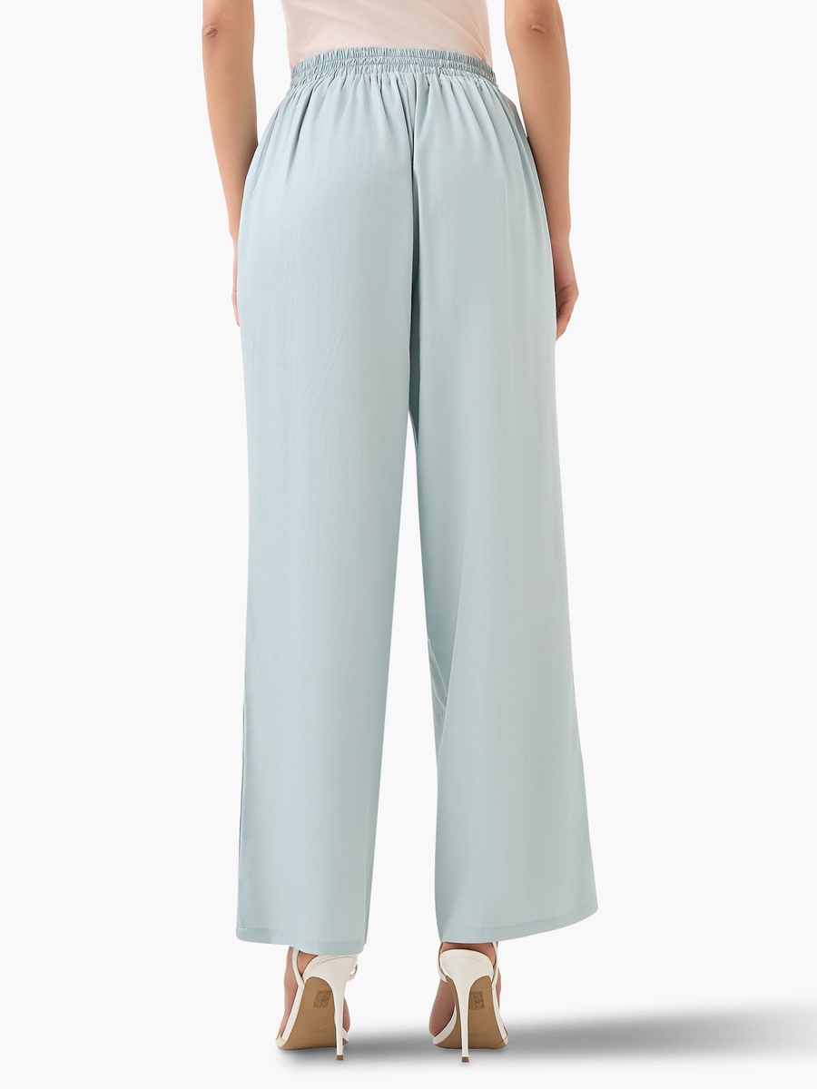Wide-Leg Embellished Trousers