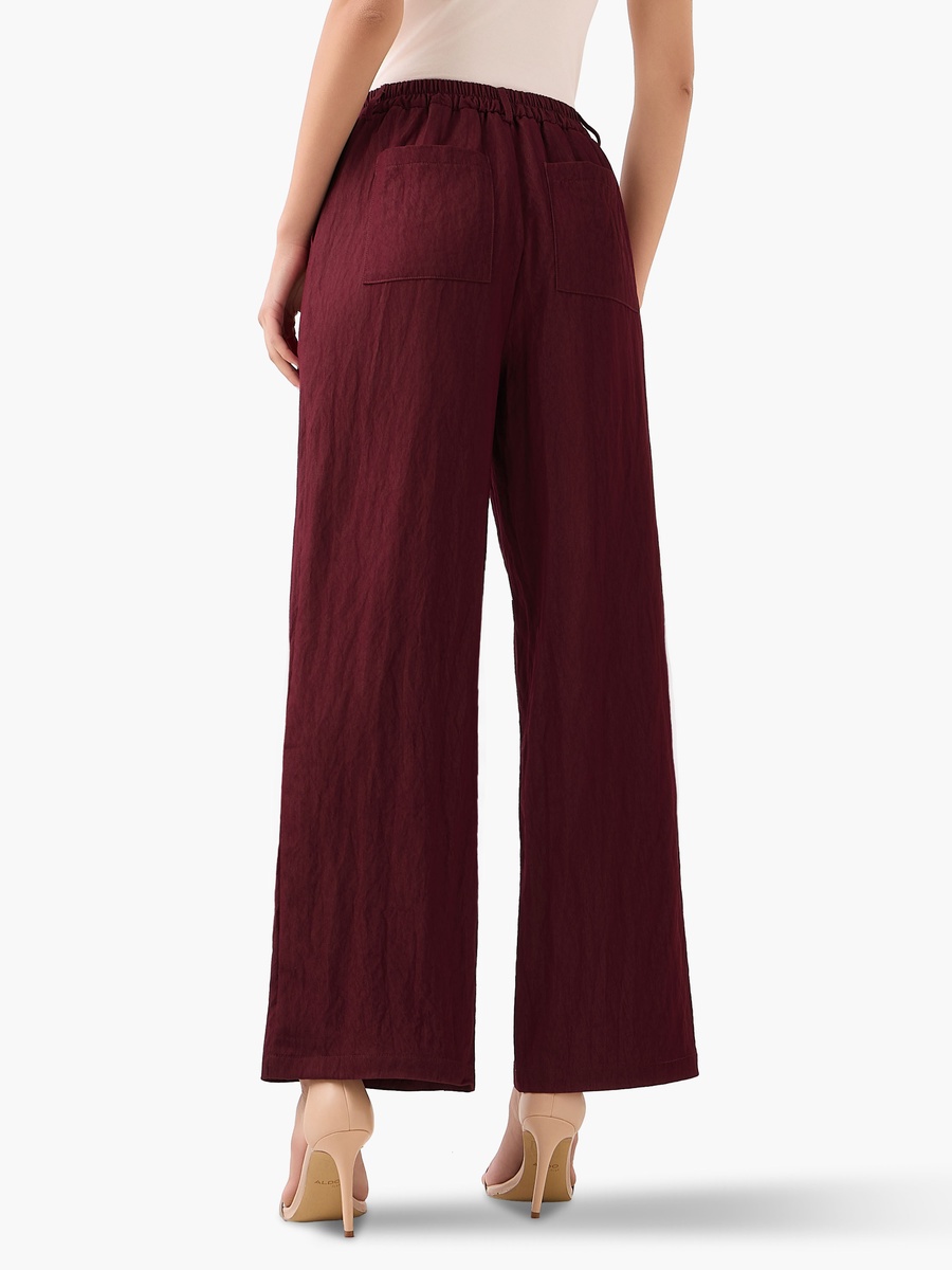 Wide-Leg Pleated Trousers