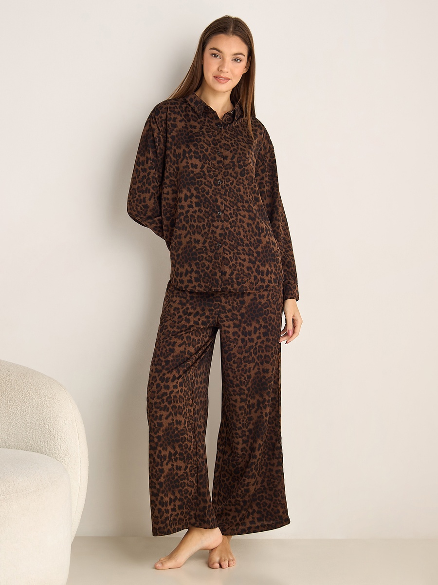 Button-Down Shirt and Pyjama Set