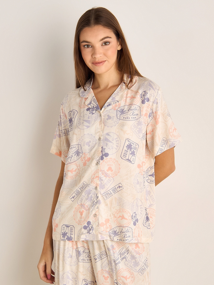 Viscose Pyjama Set with Shirt and Pants