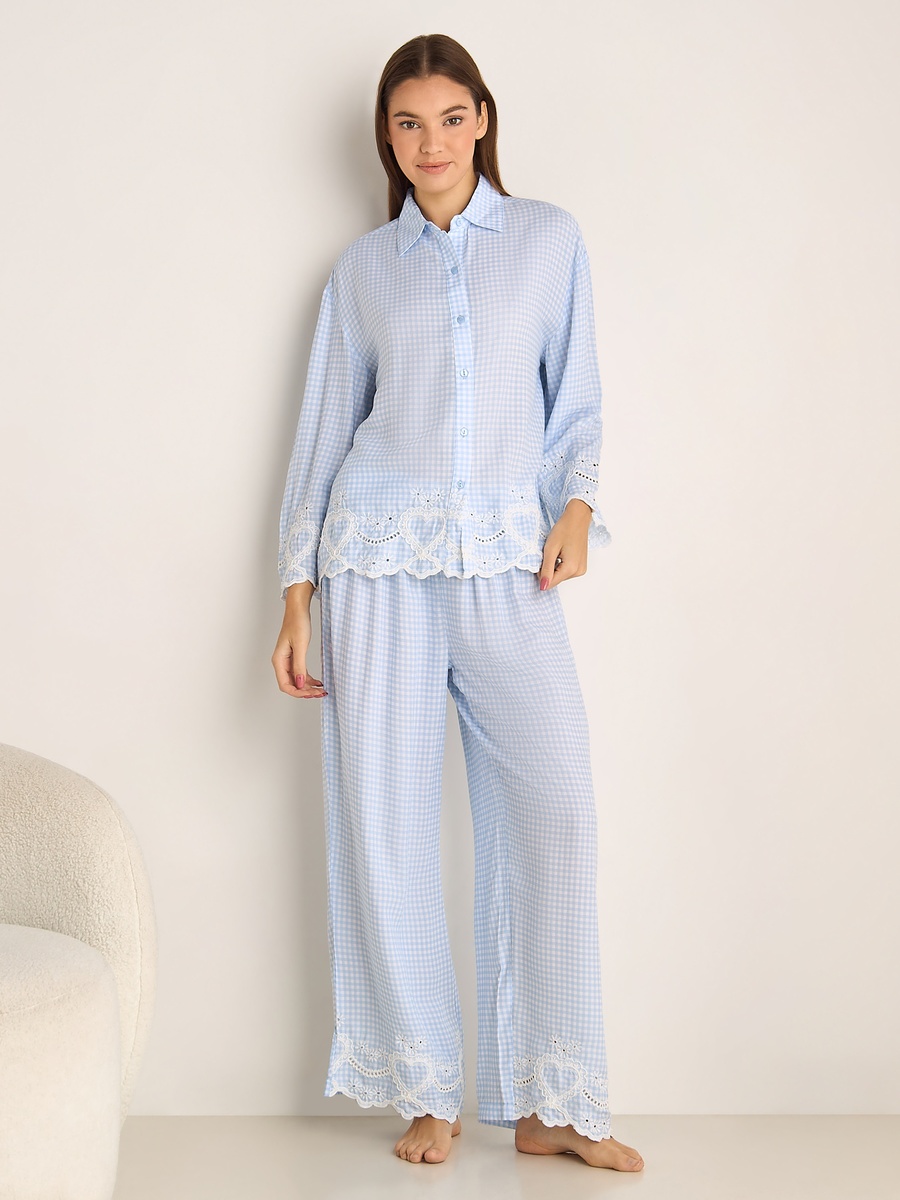 Viscose Pyjama Set with Shirt and Pants