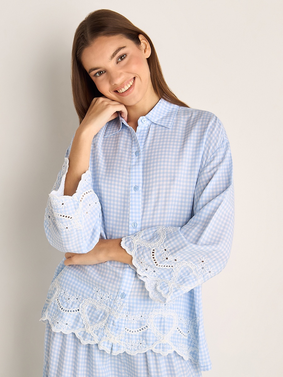 Viscose Pyjama Set with Shirt and Pants