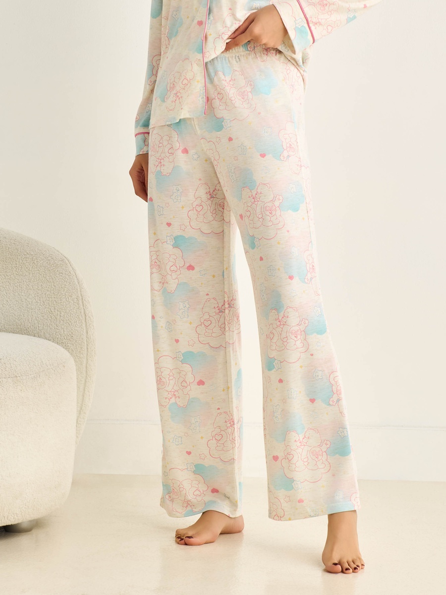 Pyjama Set with Button-Down Shirt and Pants