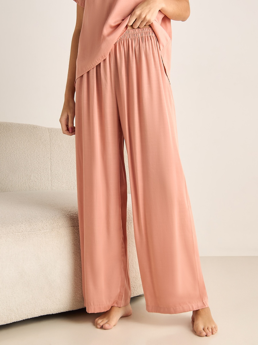 Satin Pyjama Set with Top and Pants