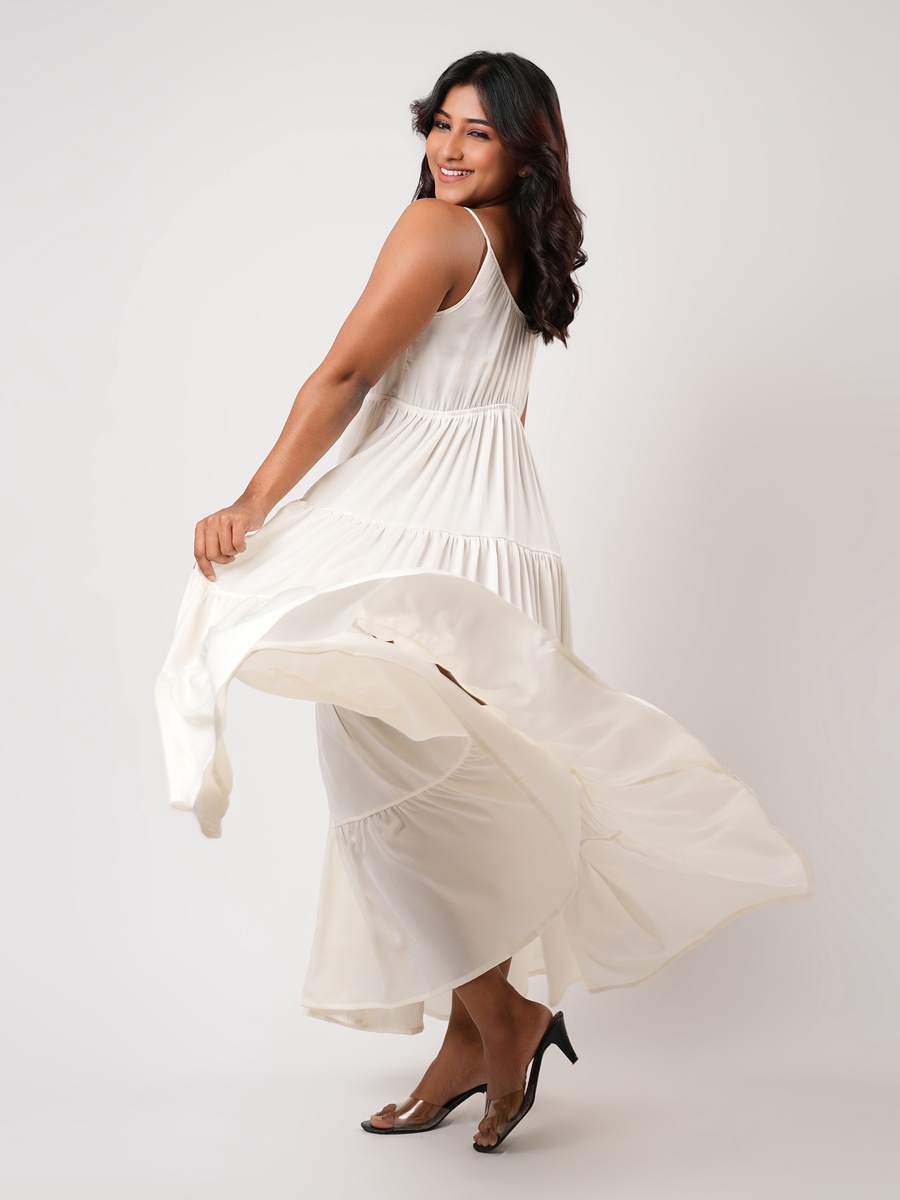 Sleeveless Tiered Maxi Night Gown