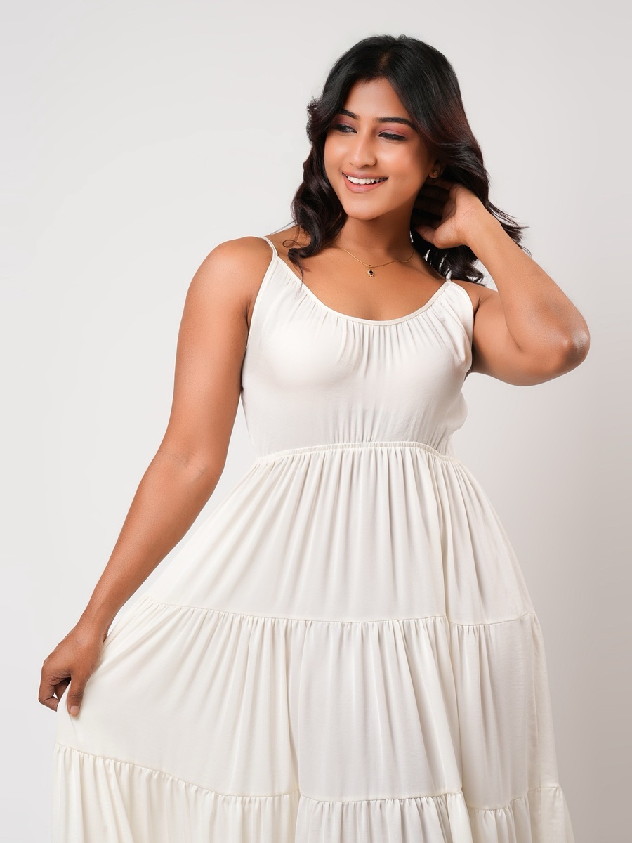 Sleeveless Tiered Maxi Night Gown
