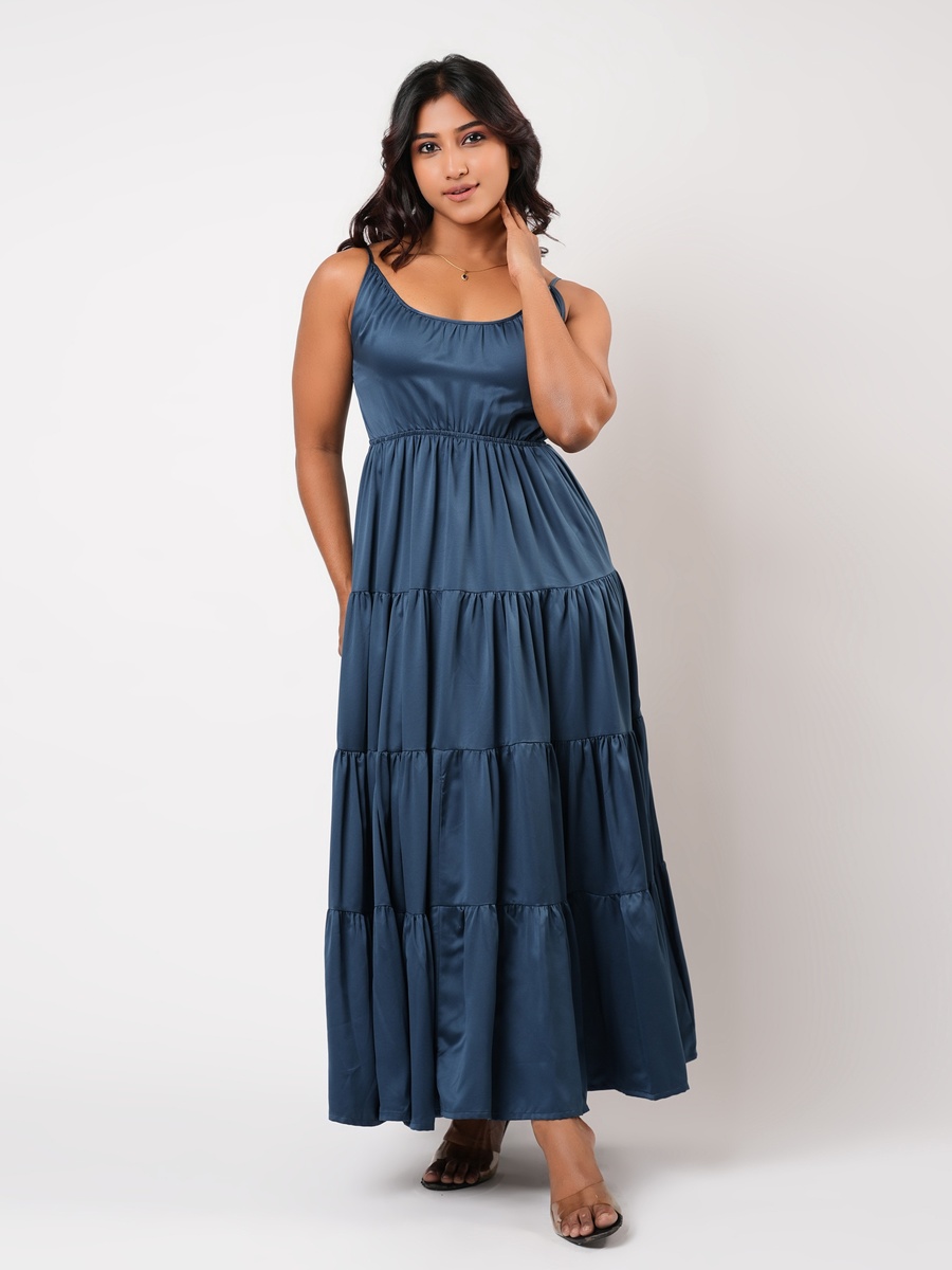 Sleeveless Tiered Maxi Night Gown