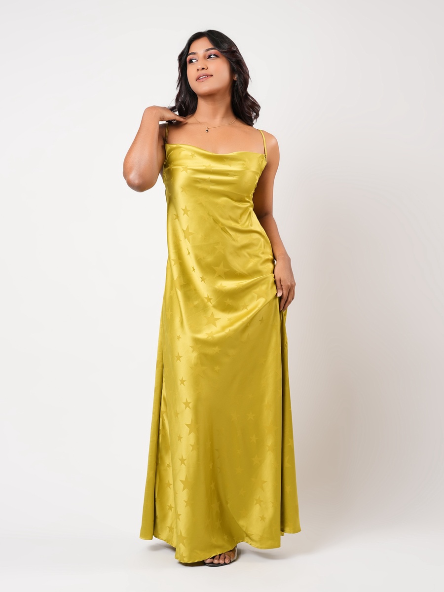Sleeveless Star Print Maxi Night Gown