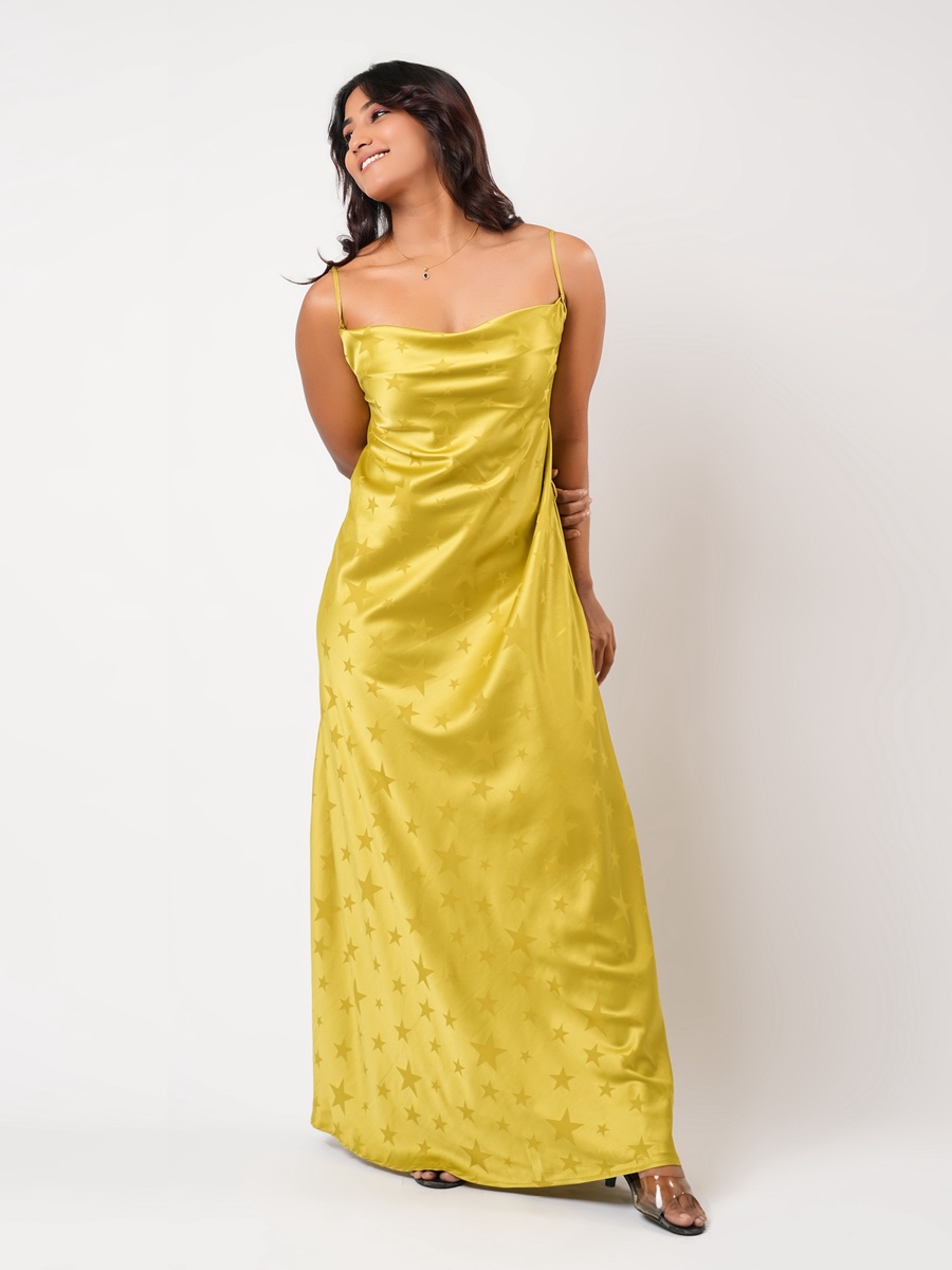 Sleeveless Star Print Maxi Night Gown