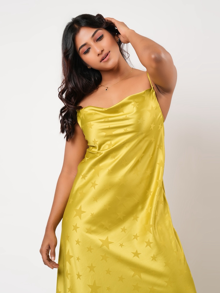 Sleeveless Star Print Maxi Night Gown