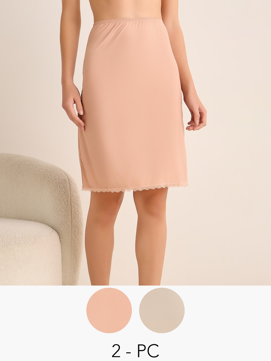 Set of 2 - Lace Trim Shaping Skirt