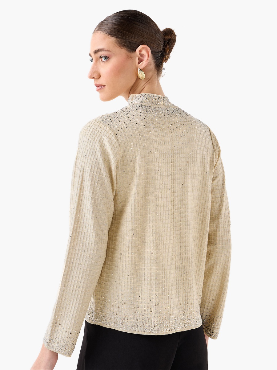 Embellished Round Neck Shrug