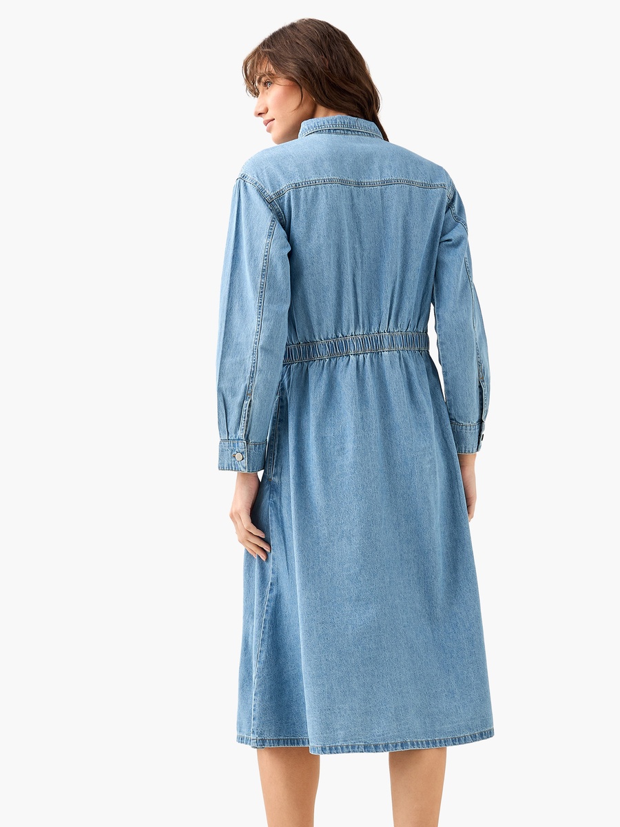 Midi Denim Shirt Dress