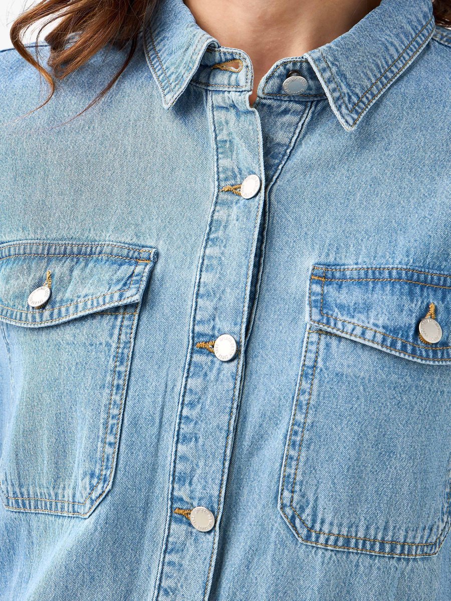 Midi Denim Shirt Dress