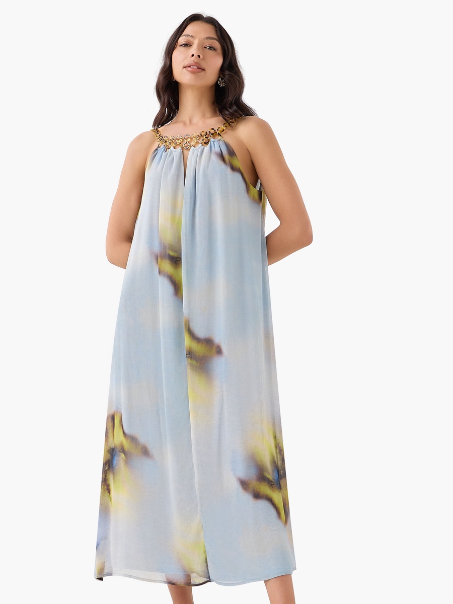 embroidery midi dress Amara Embroidered Midi Dress Beige / XS