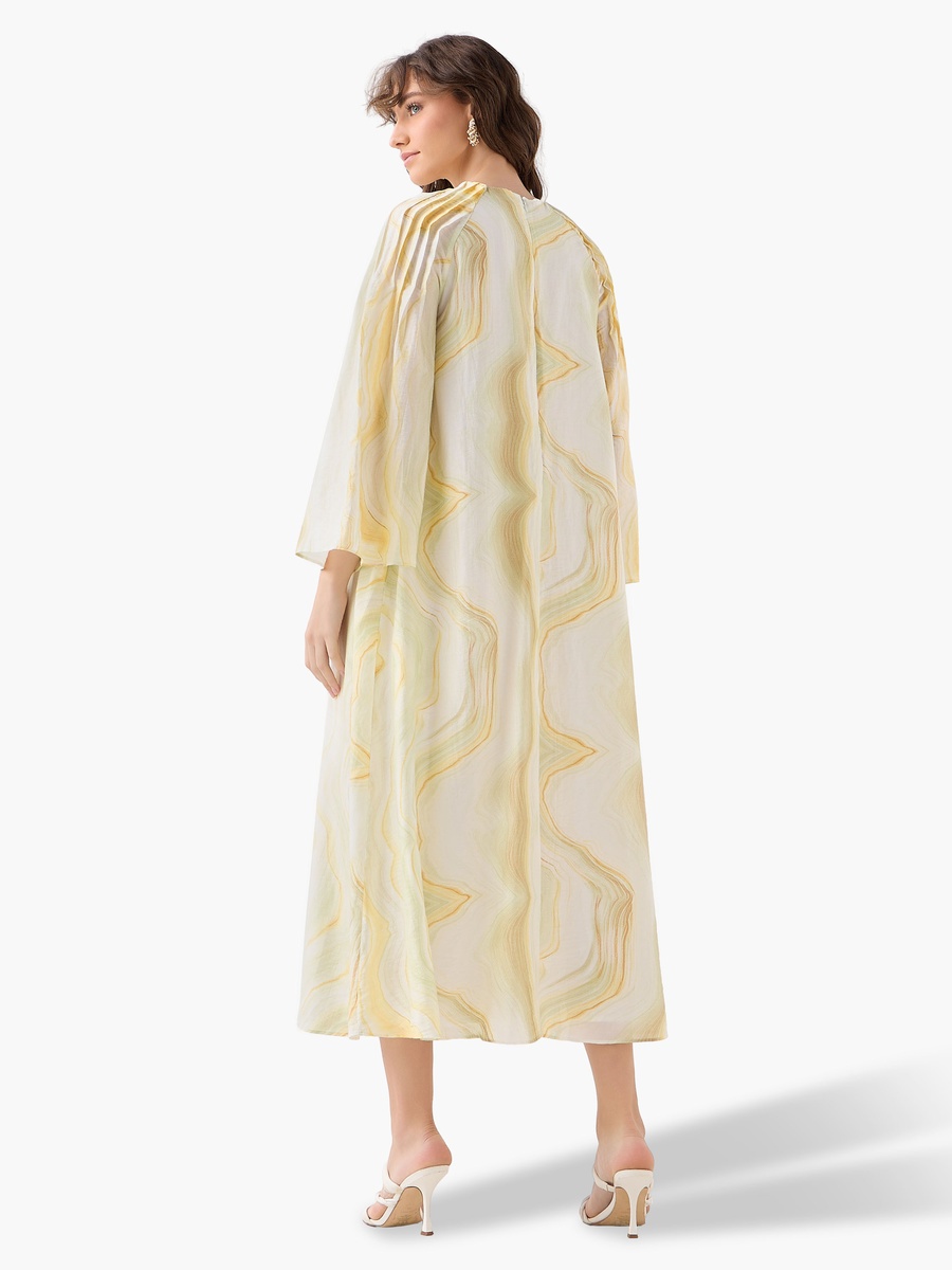 A-Line Midi Dress with Pintuck Detail