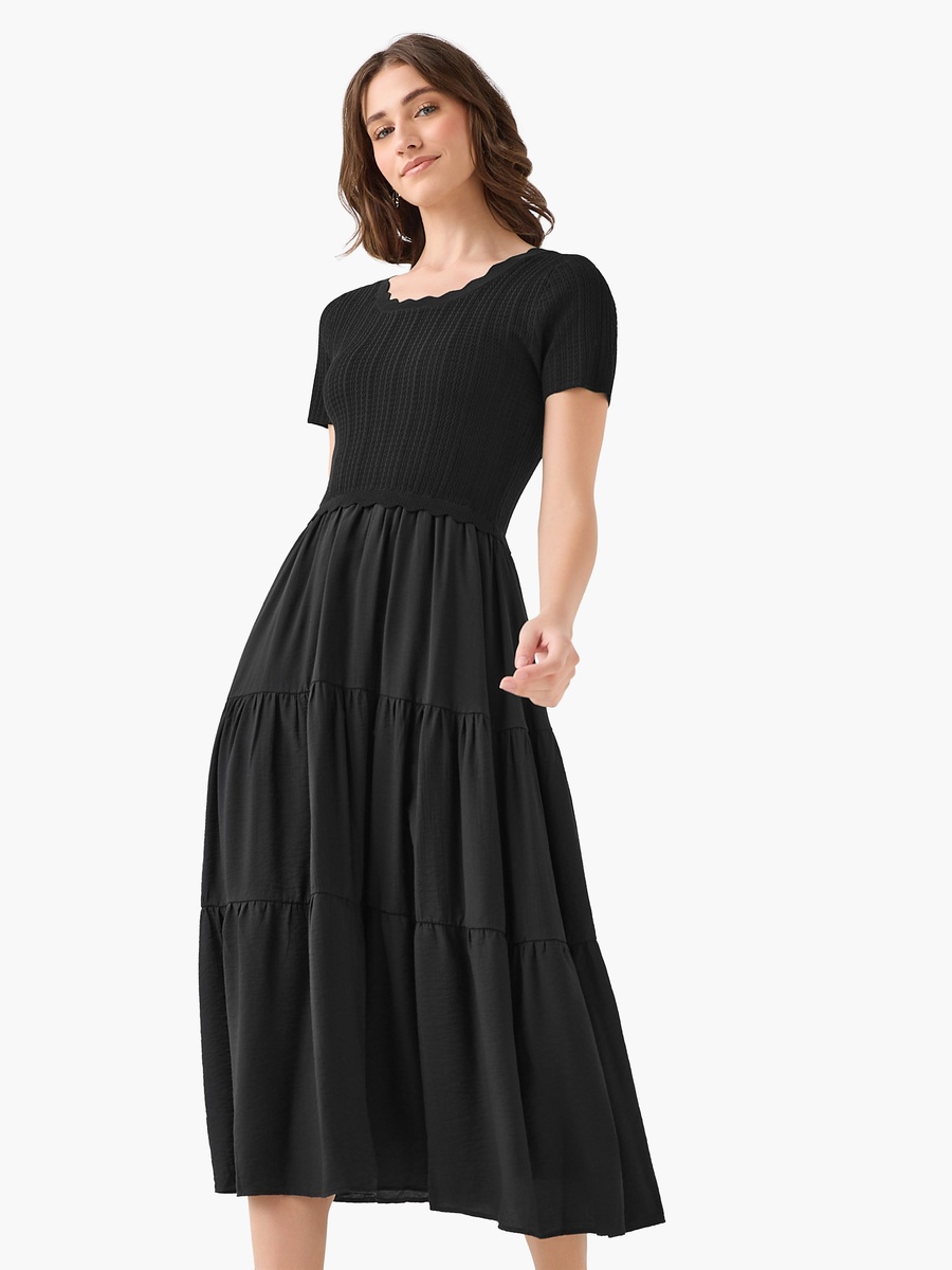 Tiered Midi Dress