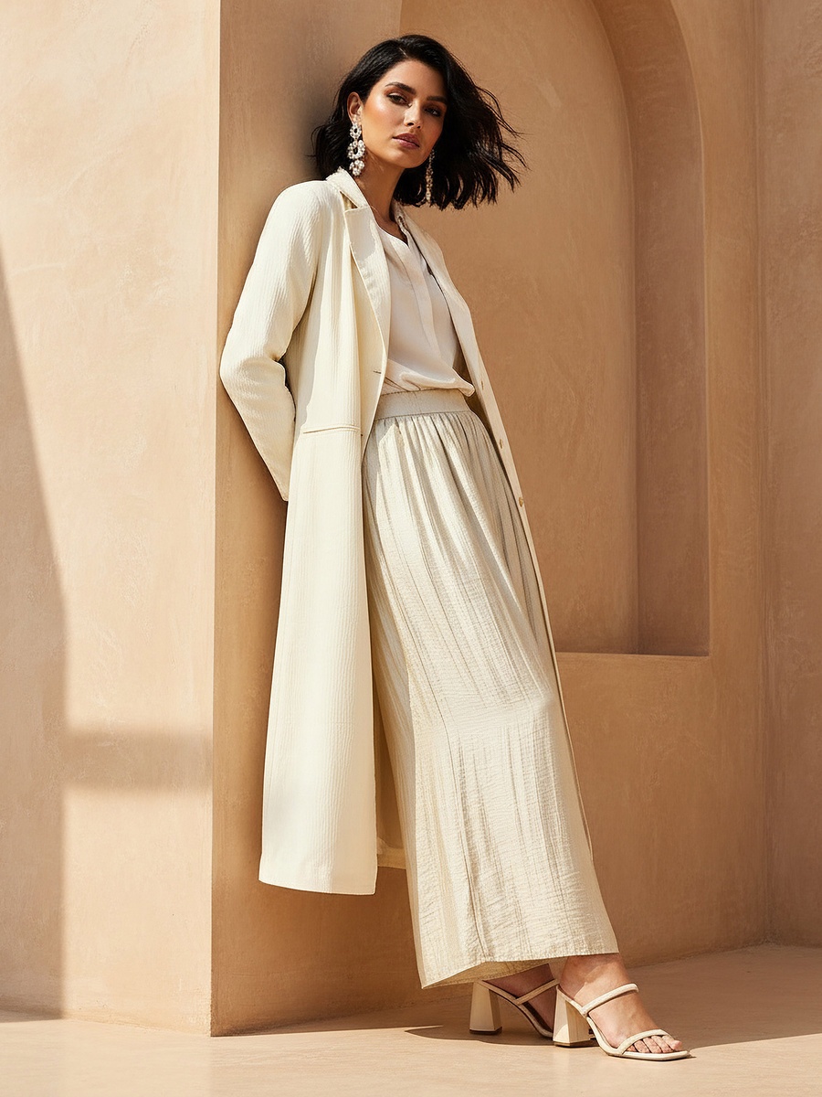 Longline Coat with Pocket