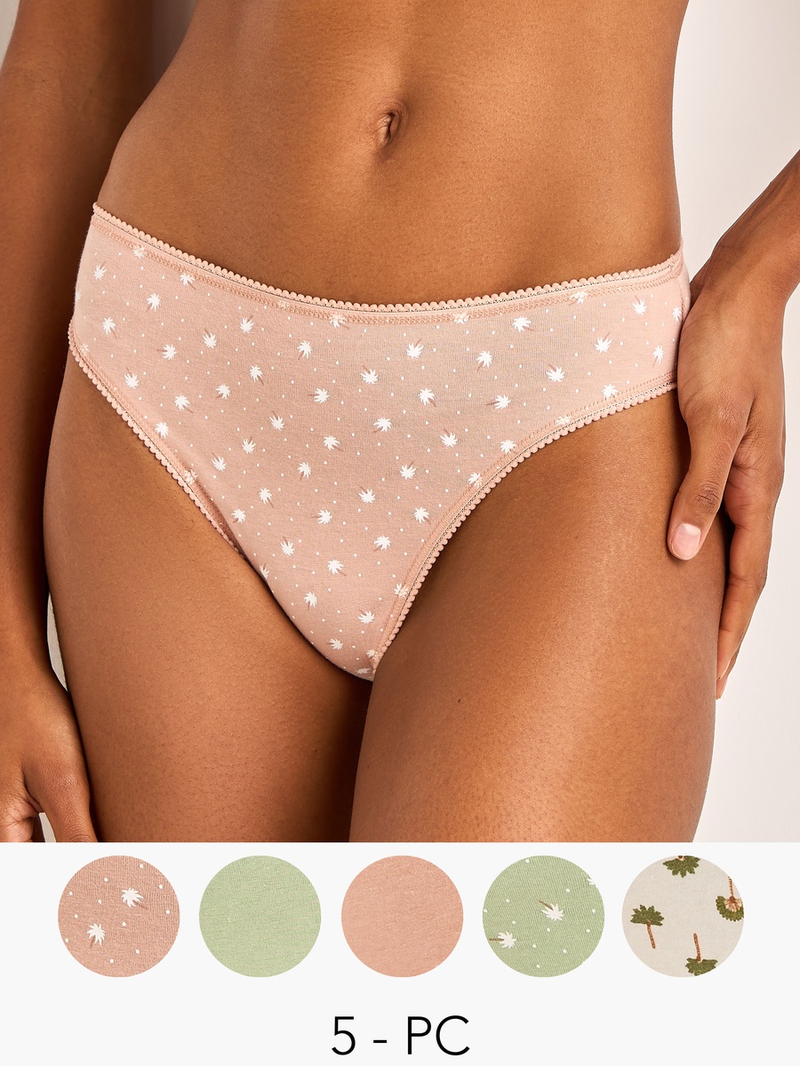 Set of 5 - Bikini Briefs with Assorted Design