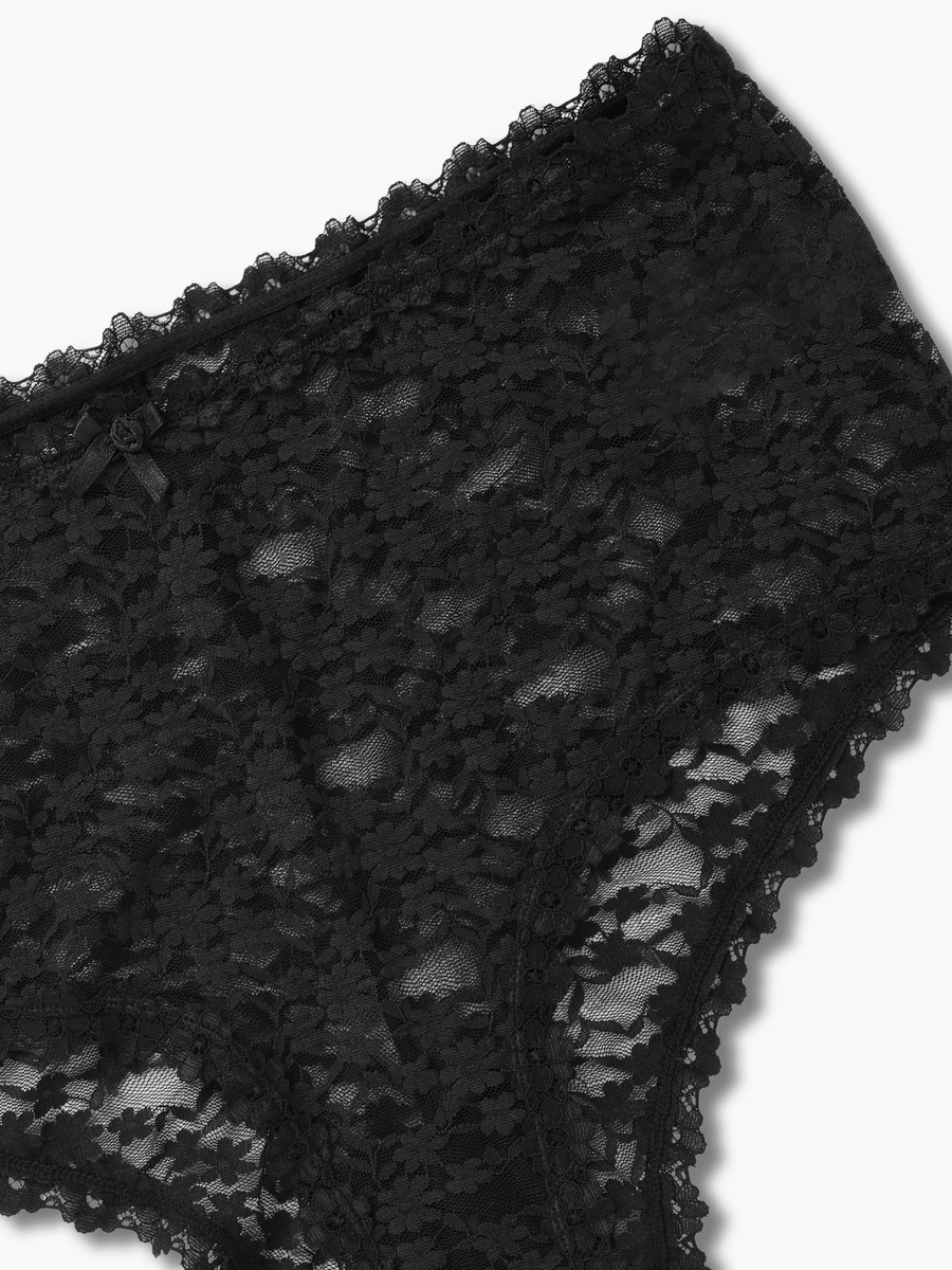 High Waist Full Briefs with Bow Accent