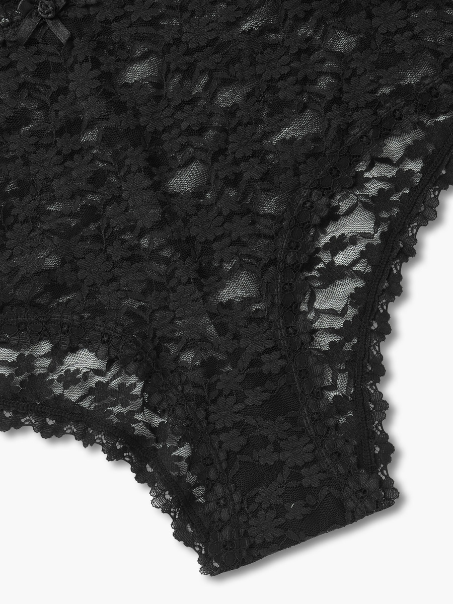 High Waist Full Briefs with Bow Accent