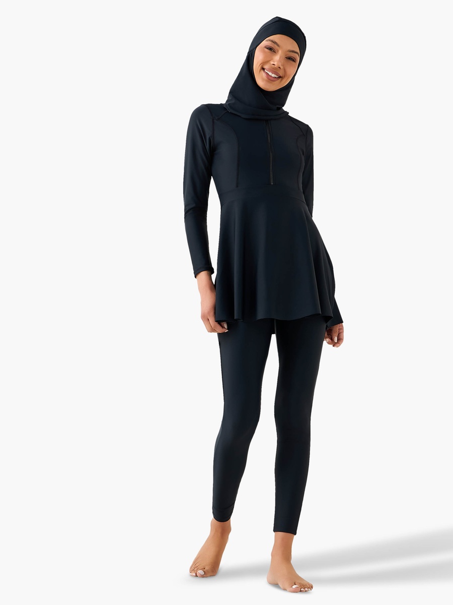 Women Zip-Through Burkini Set