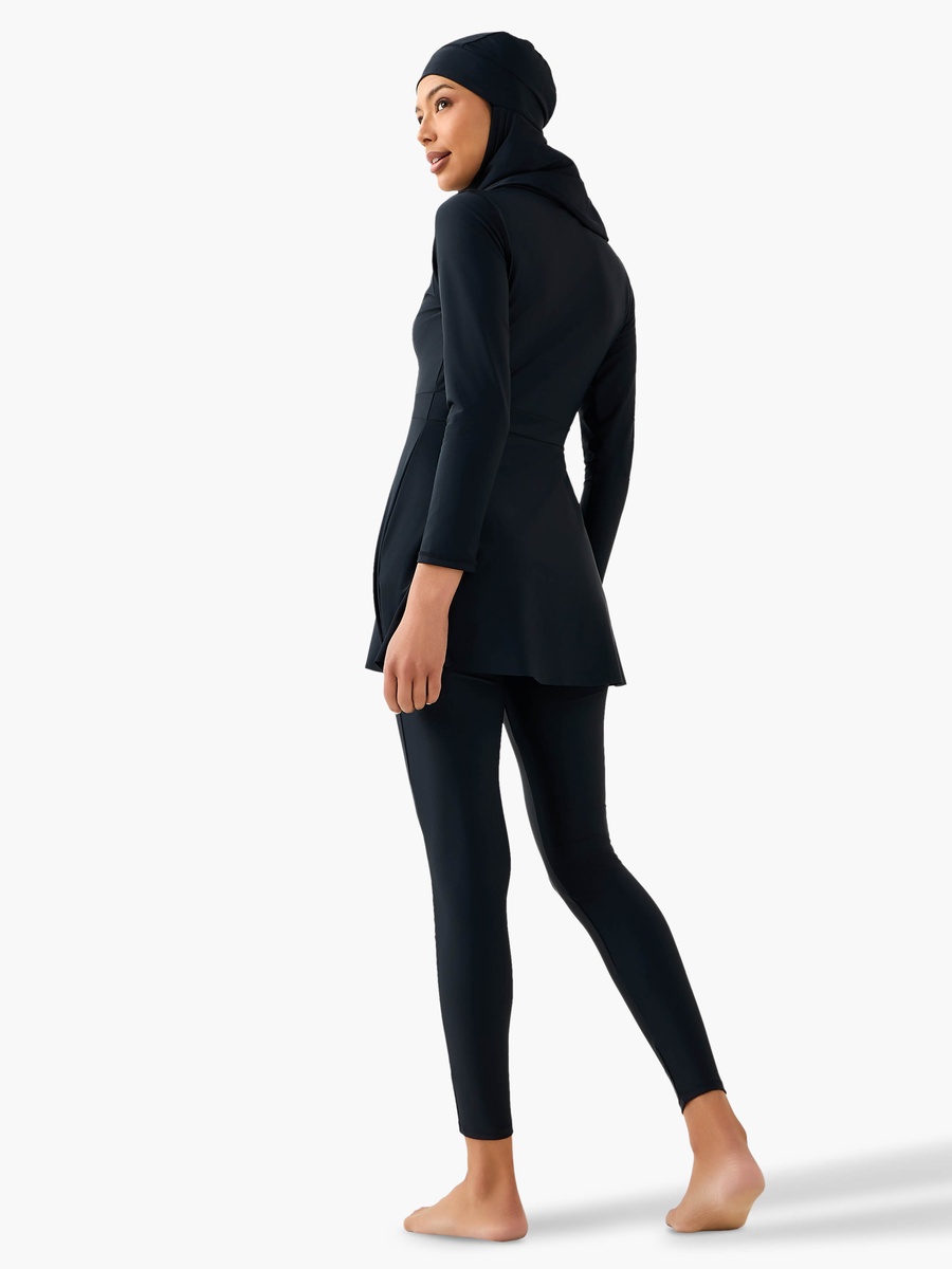 Women Zip-Through Burkini Set