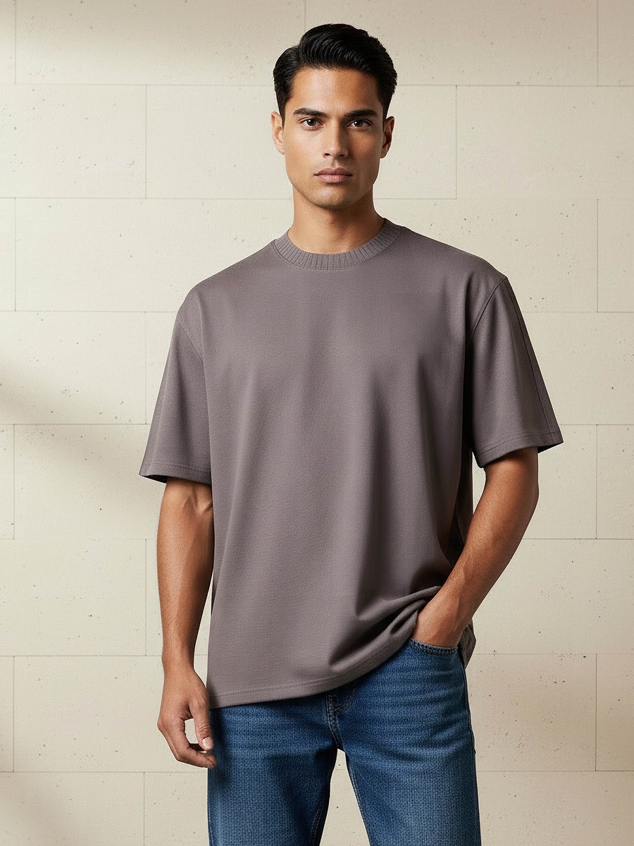 Men Regular Fit Crew Neck Short Sleeves Graphic Print T-Shirt