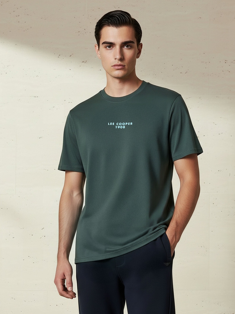 Men Regular Fit Crew Neck Short Sleeve Printed T-Shirt