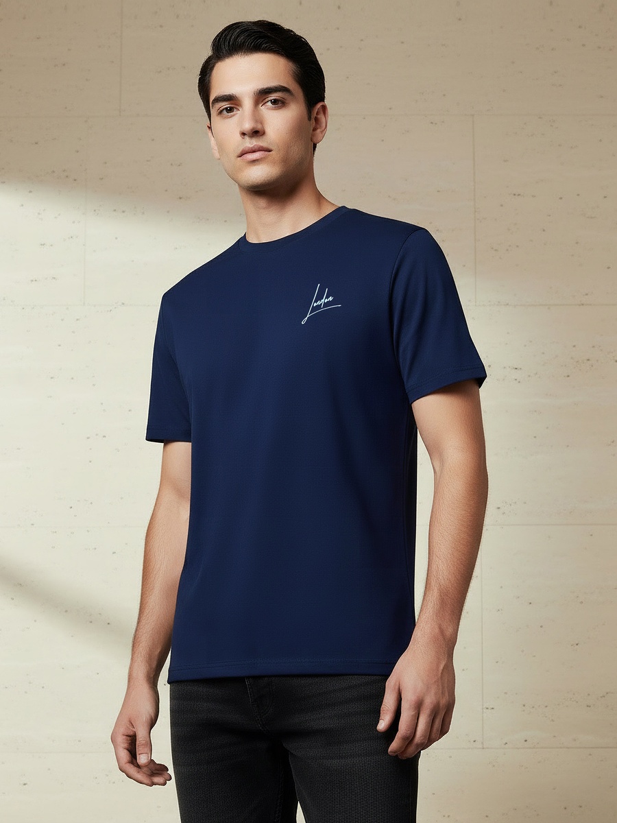 Men Regular Fit Crew Neck Short Sleeve Printed T-Shirt