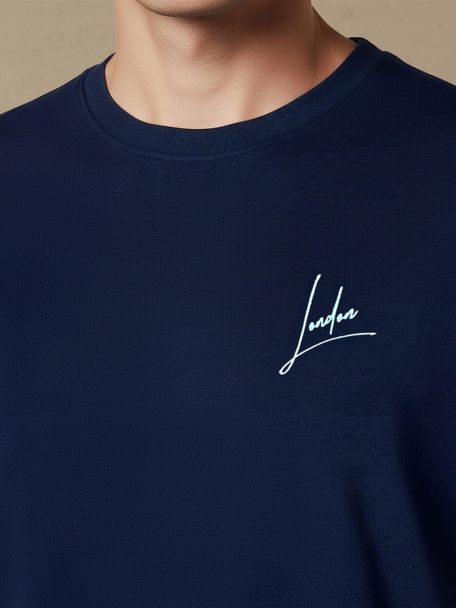 Men Regular Fit Crew Neck Short Sleeve Printed T-Shirt