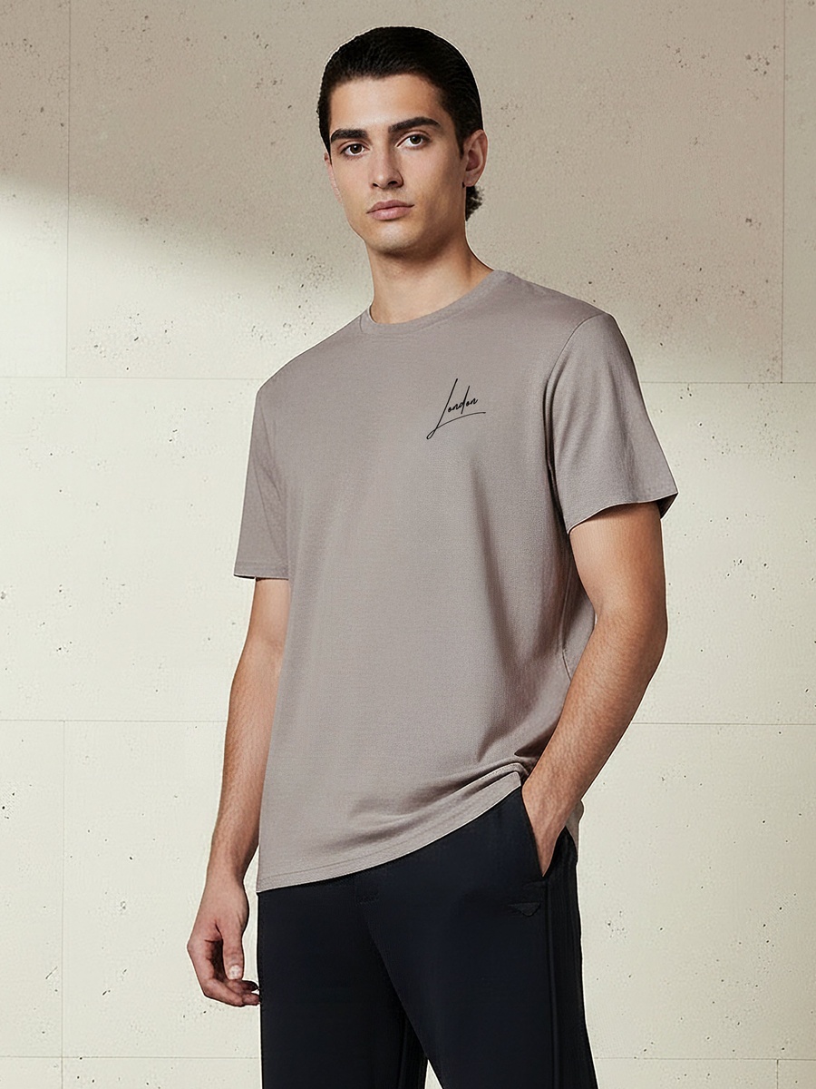 Men Regular Fit Crew Neck Short Sleeve Printed T-Shirt