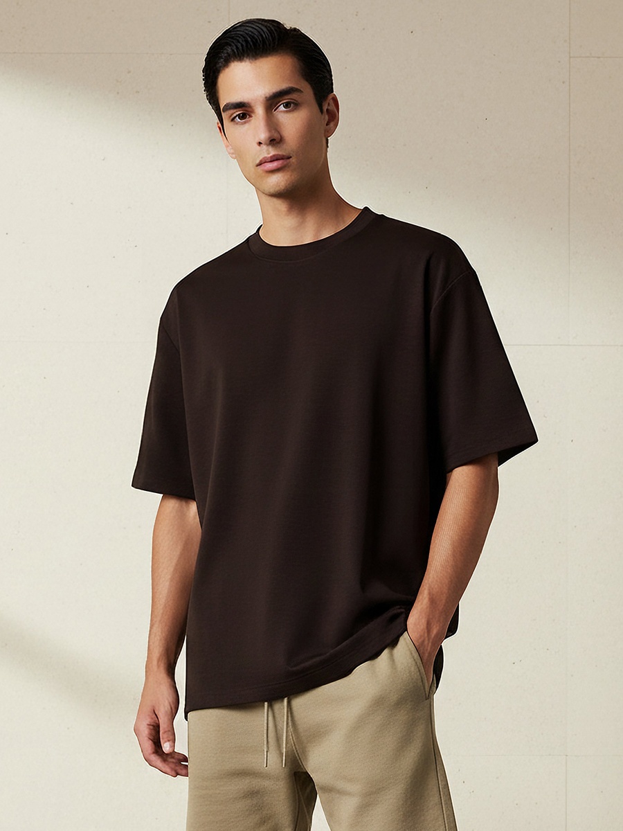 Men Regular Fit Crew Neck Short Sleeve T-Shirt