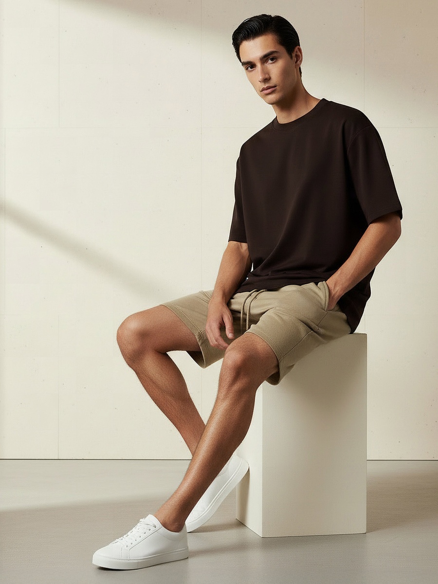 Men Regular Fit Crew Neck Short Sleeve T-Shirt