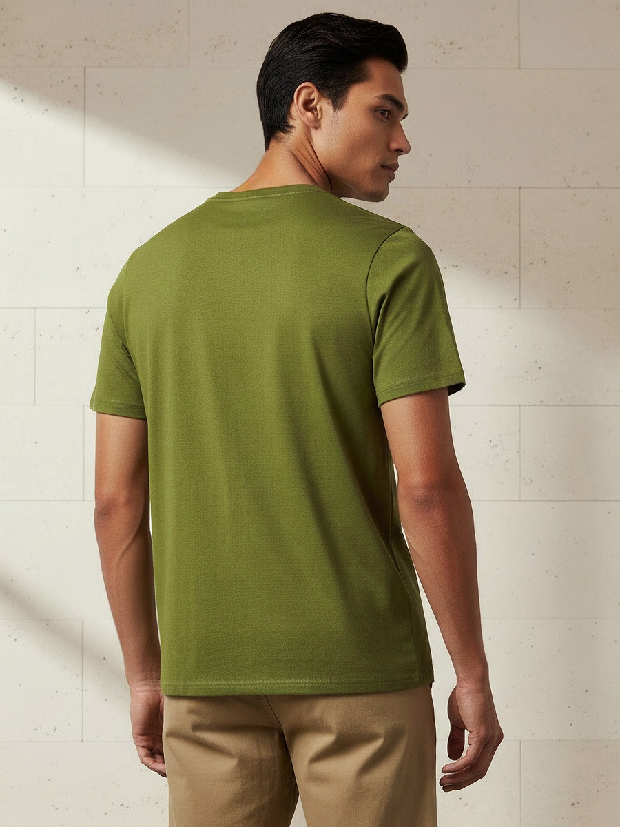 Men Regular Fit Crew Neck Short Sleeve T-Shirt