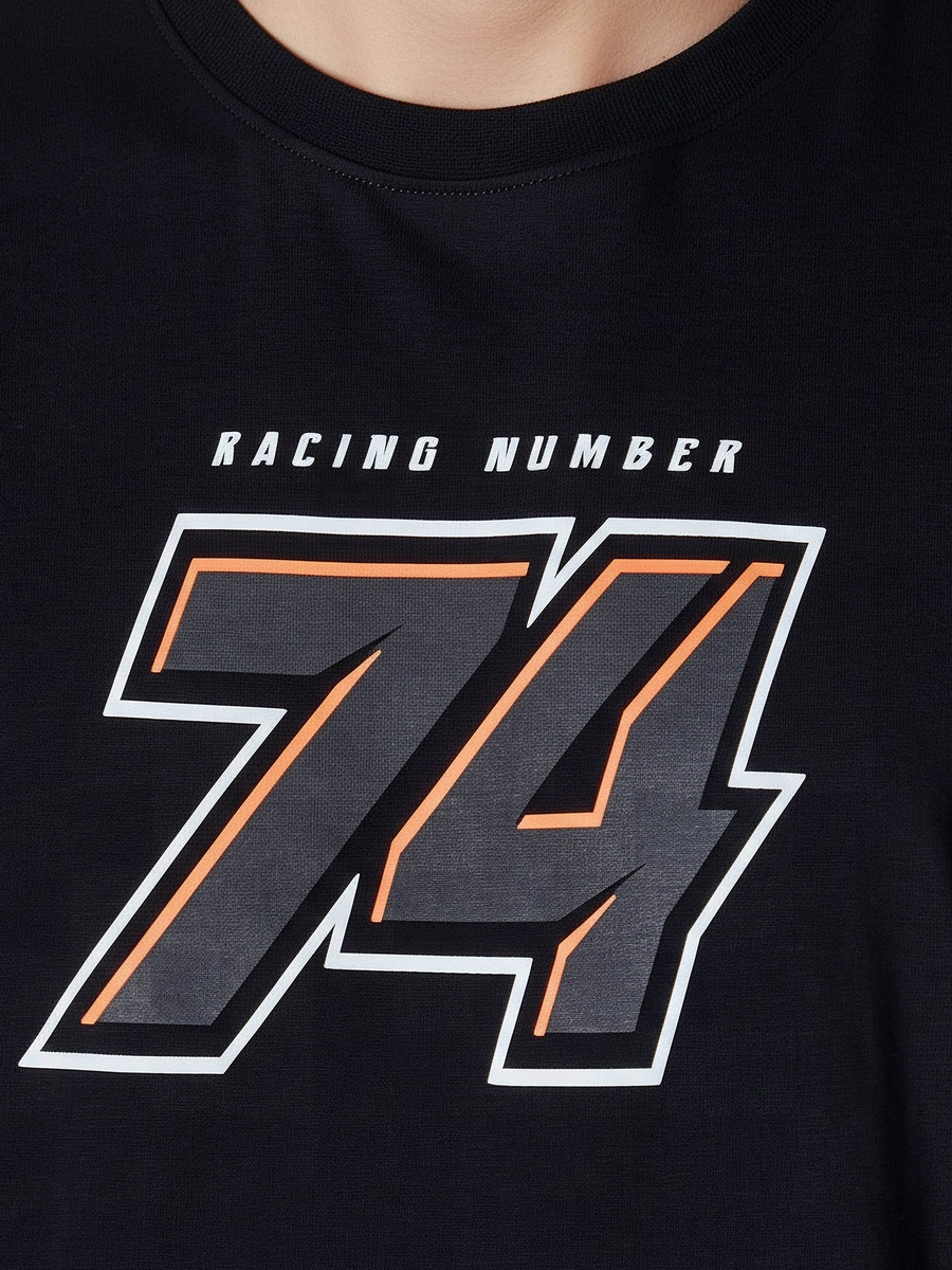 Men Slim Fit Crew Neck Short Sleeve Printed T-Shirt