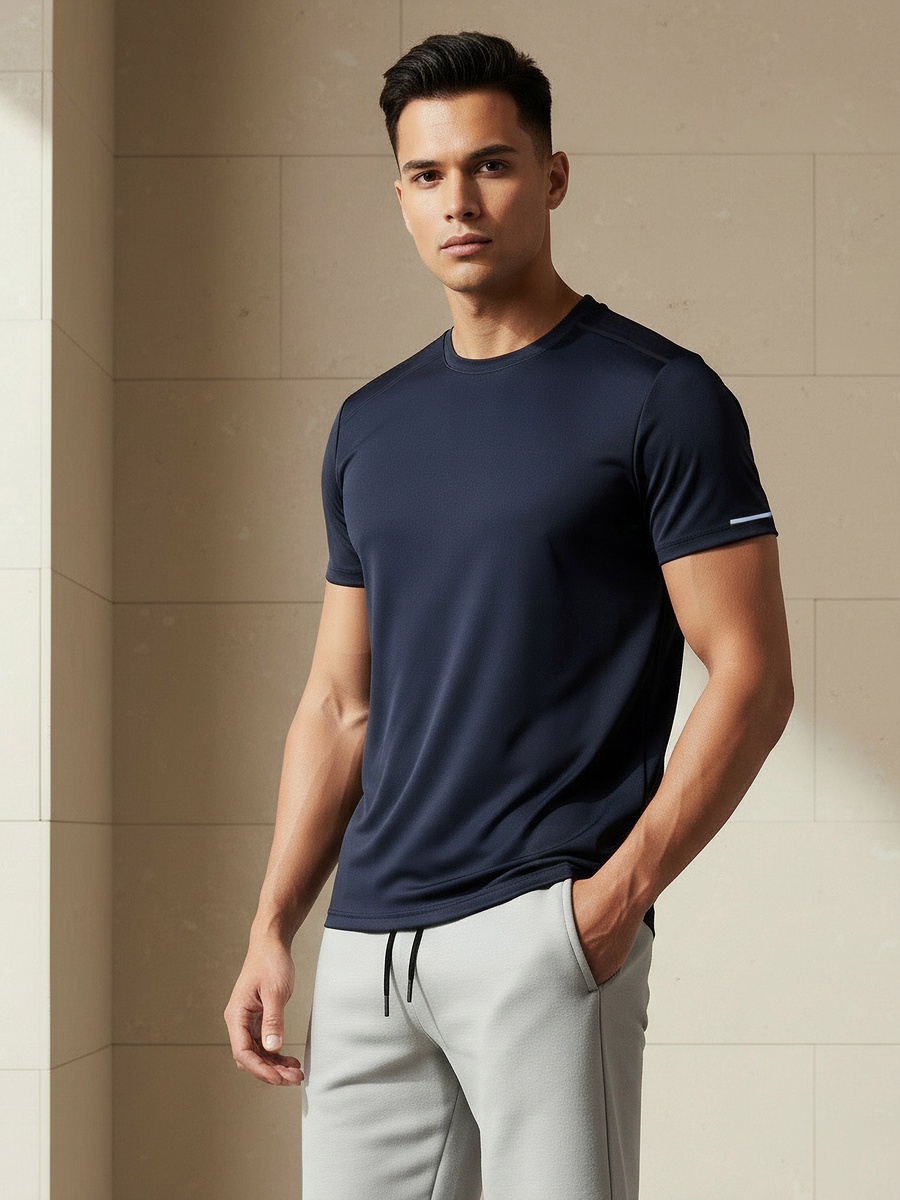 Men Regular Fit Crew Neck Short Sleeve Printed T-Shirt