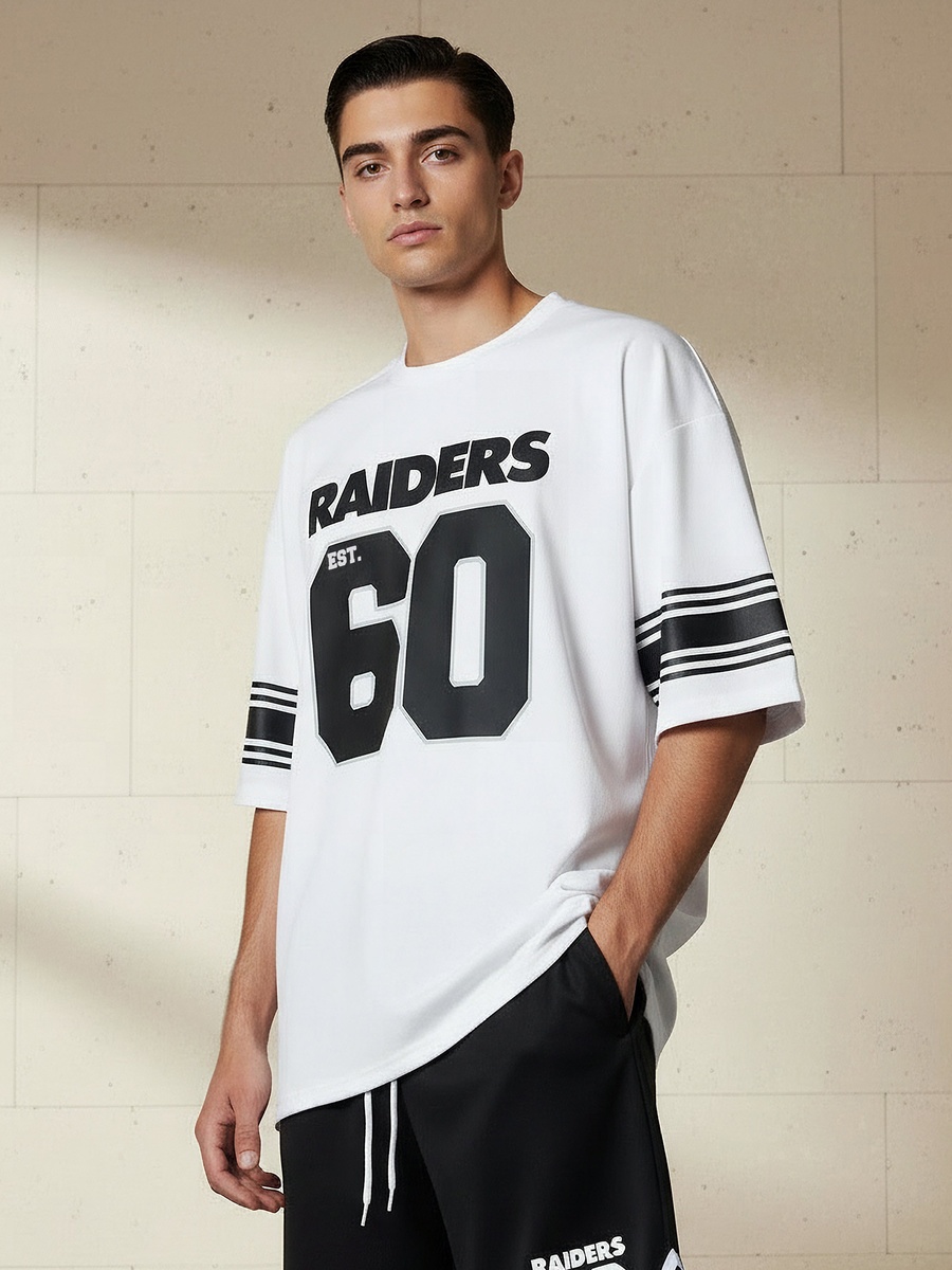 Men Relaxed Fit Round Neck Short Sleeves Green Bay Packers Print T-Shirt