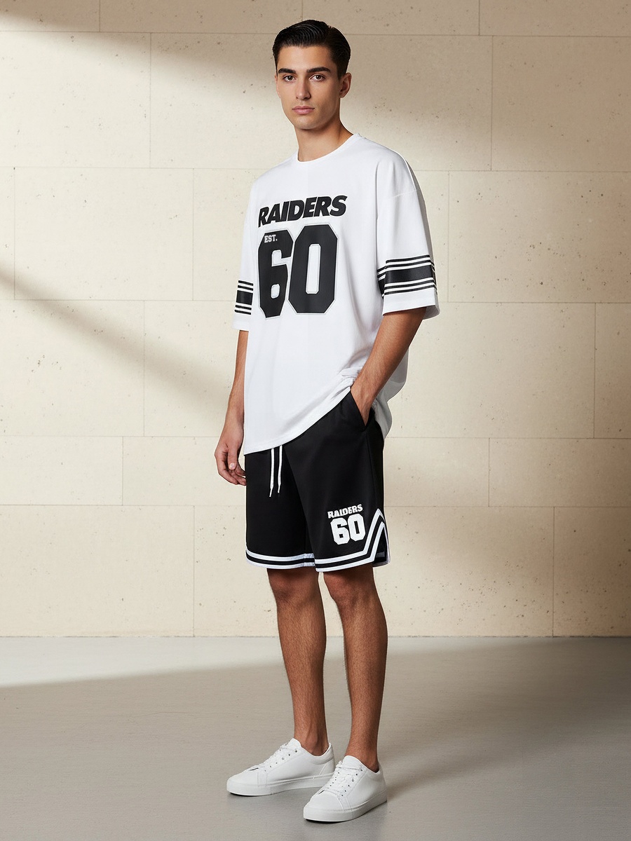 Men Relaxed Fit Round Neck Short Sleeves Green Bay Packers Print T-Shirt