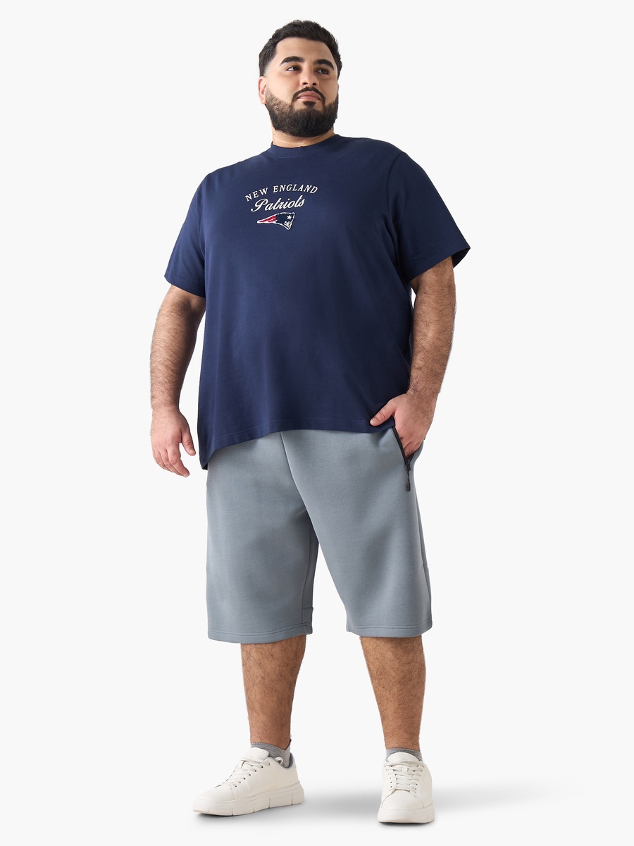 Men Regular Fit Crew Neck Short Sleeve New England Patriots Print T-Shirt