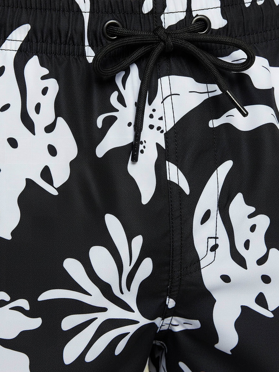 Men Floral Print Swim Shorts