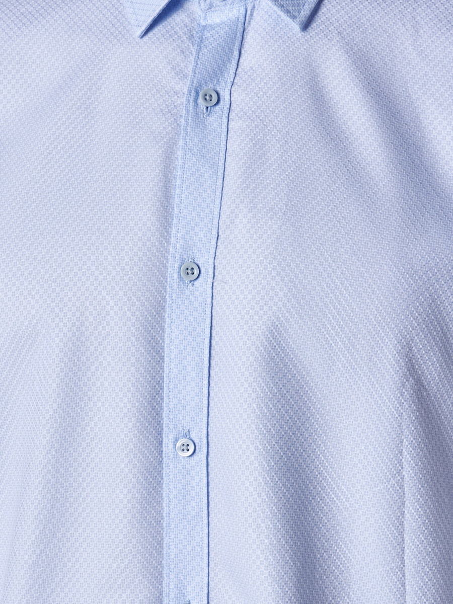 Men Regular Fit Collared Textured Long Sleeves Shirt