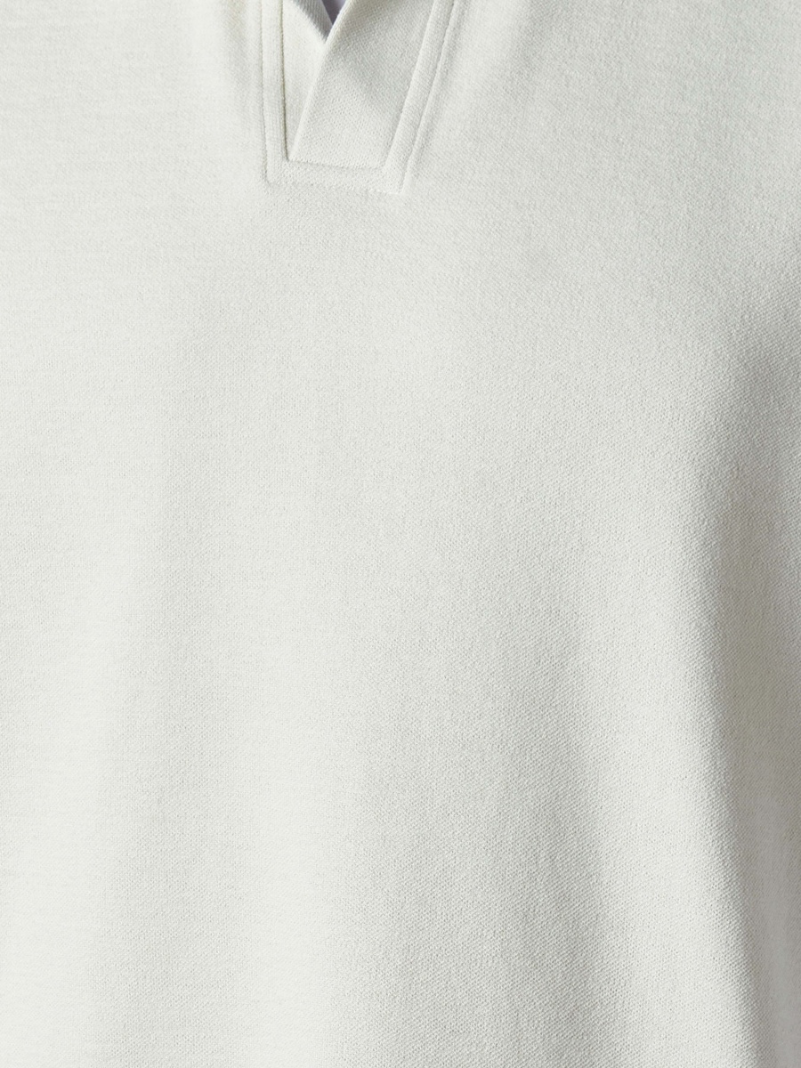 Men Short Sleeves Johnny Collar Polo T-Shirt