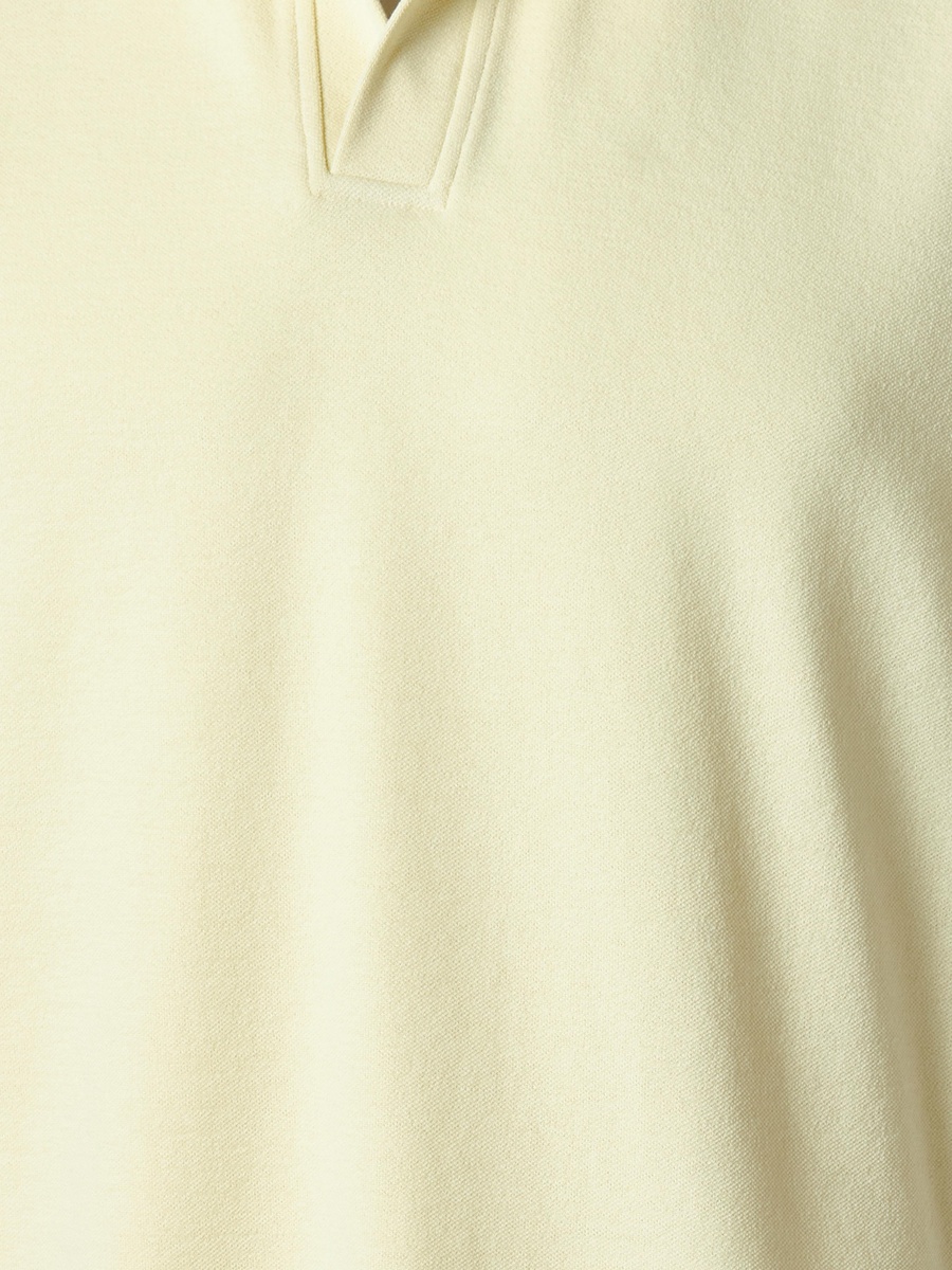 Men Short Sleeves Johnny Collar Polo T-Shirt