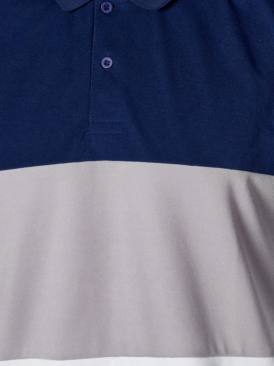 Men Short Sleeves Colourblock Polo T-Shirt