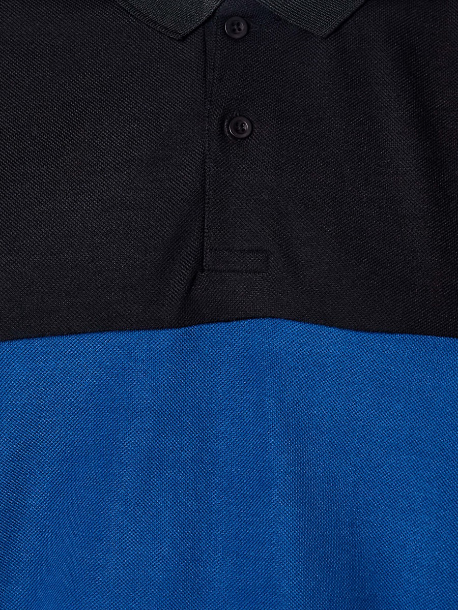 Men Short Sleeves Colourblock Polo T-Shirt