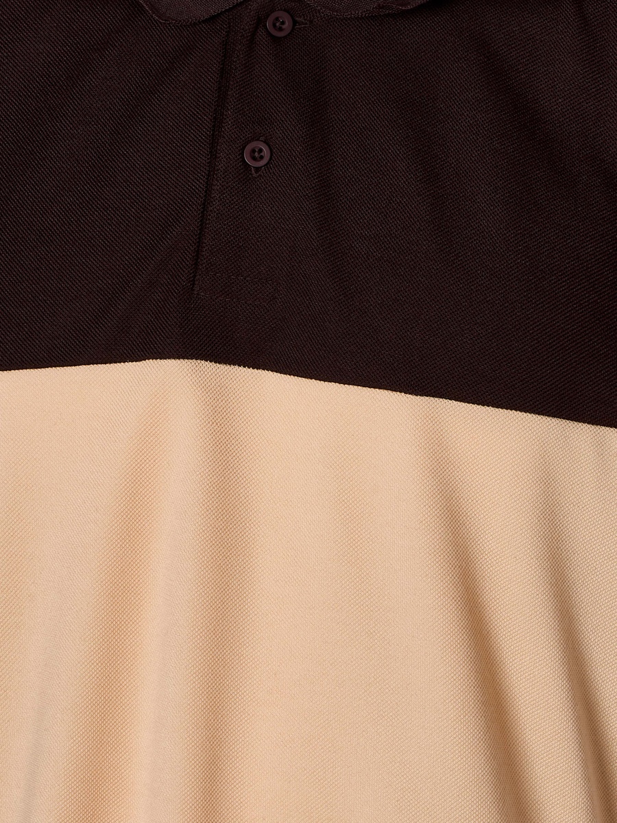 Men Short Sleeves Colourblock Polo T-Shirt