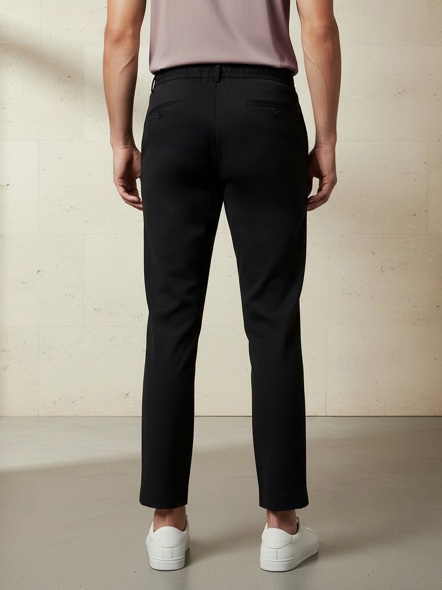 Men Regular Fit Pleated Trousers